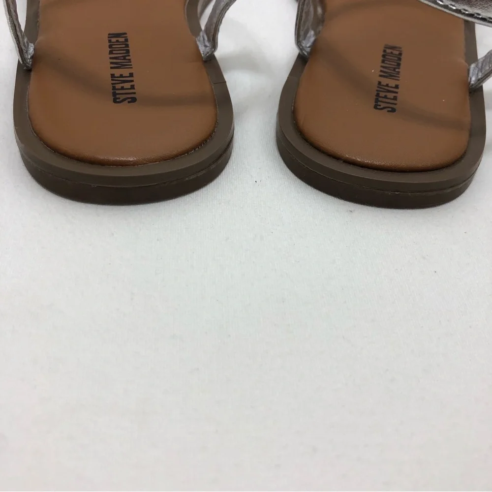 Steve Madden‎ JNAYYA-751 Silver Rhinestone Girls Sandals Size 3